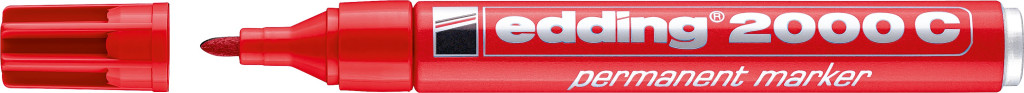 Permanent marker Edding E-2000 C 1,5-3mm crvena