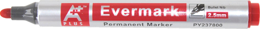 Permanent marker Evermark PY237800 obli vrh 2,5 mm crvena