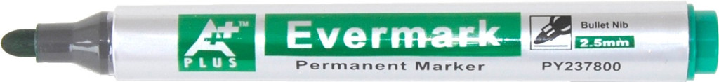 Permanent marker Evermark PY237800 obli vrh 2,5 mm zelena