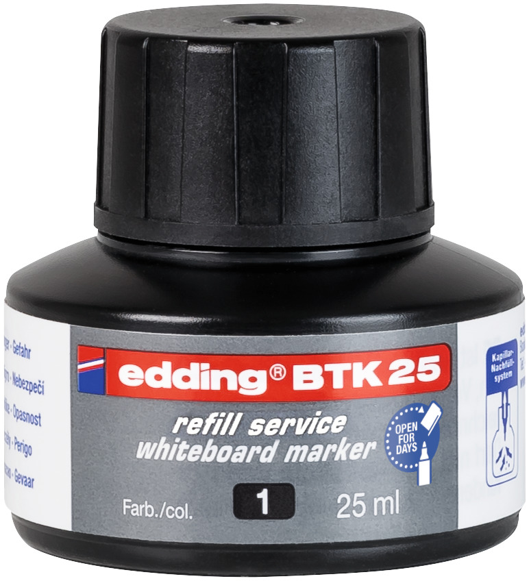 Refil za marker za belu tablu BTK 25, 25ml crna