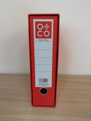 Registrator A4 normal sa kutijom  LUX O+CO „Smart filing“ crvena