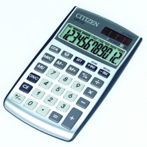 Stoni kalkulator Citizen CPC-112 C-series, 12 cifara srebrna