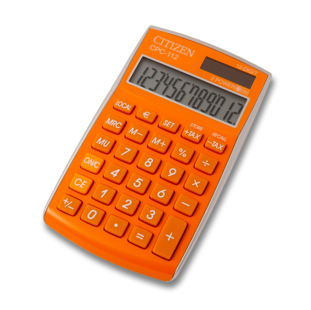 Stoni kalkulator Citizen CPC-112 color line, 12 cifara narandžasta