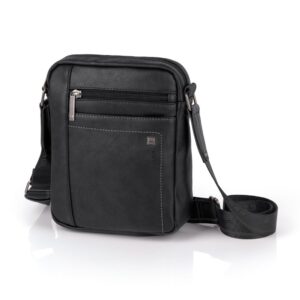 Torbica na rame muška 19x24x6 cm Borneo crna