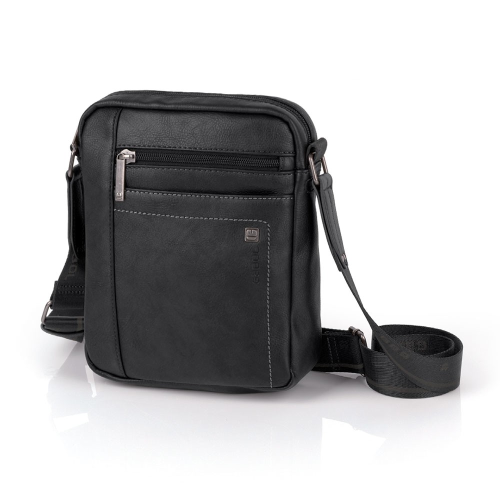 Torbica na rame muška 19x24x6 cm Borneo crna