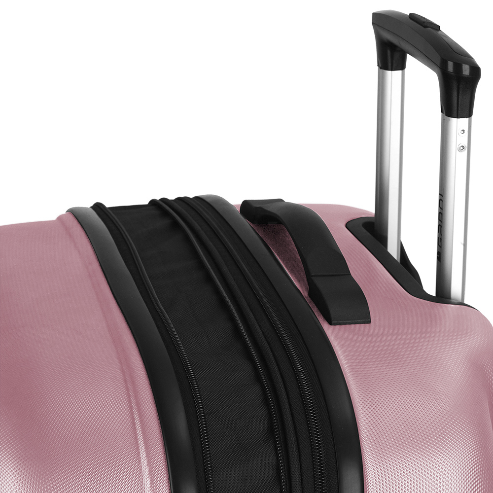 Kofer mali (kabinski) PROŠIRIVI 39x55x21/25 cm  ABS 35,7/42,5l-2,8 kg Paradise XP pastelno roze