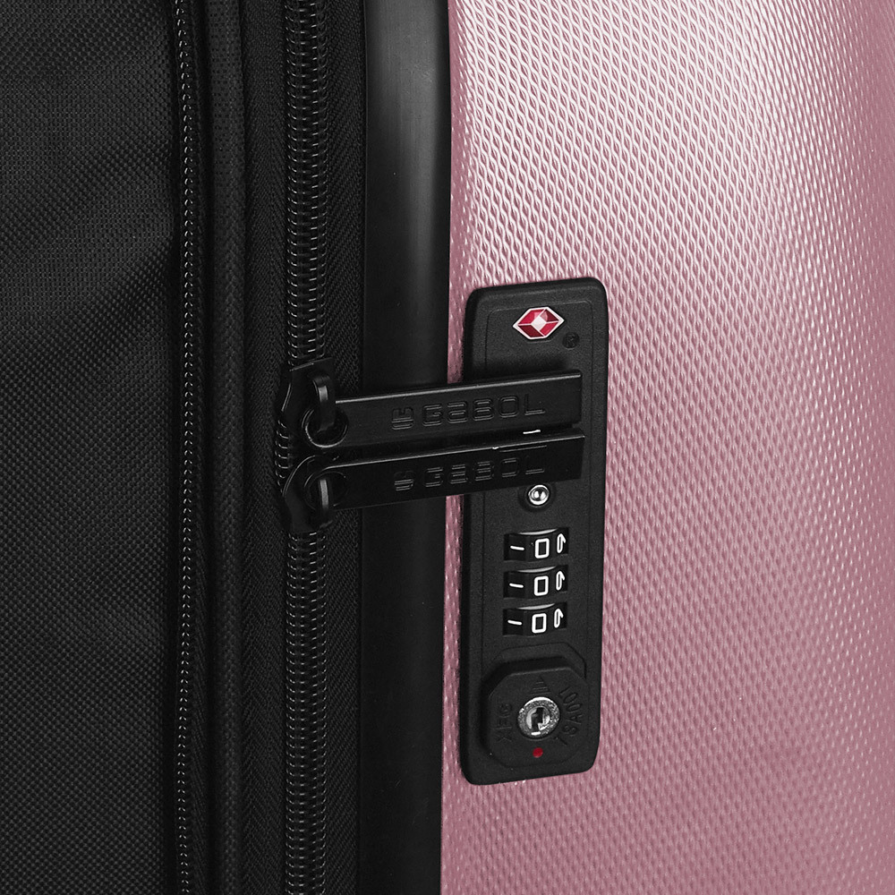 Kofer veliki PROŠIRIVI 54x77x29/32,5 cm  ABS 100/112l-4,6 kg Paradise XP pastelno roze