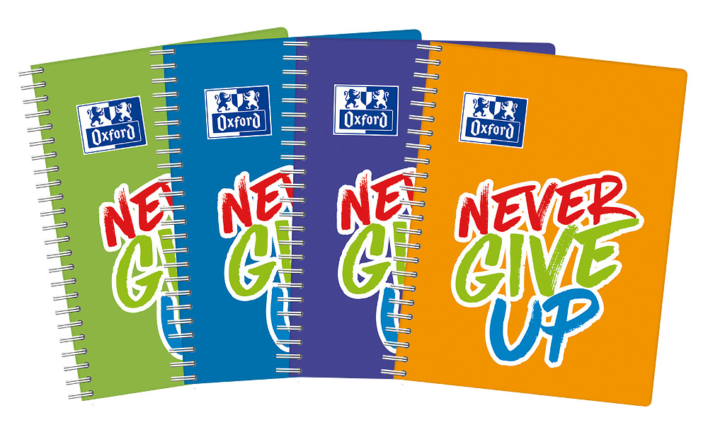 Sveska A4+ spirala NeverGiveUp PP korica 80 lista, 90g, optički papir karo Sveska A4+ spirala NeverGiveUp PP korica 80 lista, 90g, optički papir karo