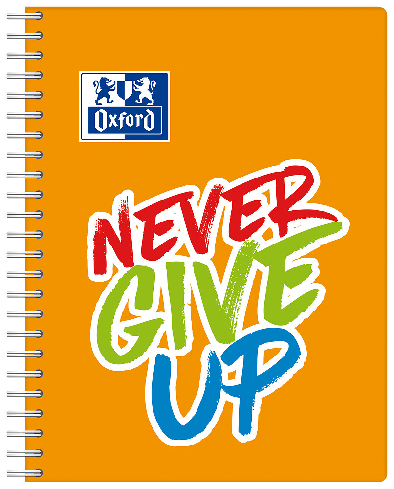 Sveska A4+ spirala NeverGiveUp PP korica 80 lista, 90g, optički papir karo Sveska A4+ spirala NeverGiveUp PP korica 80 lista, 90g, optički papir karo