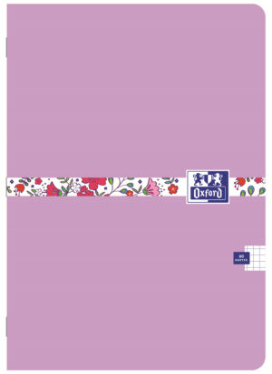 Sveska A4 Oxford 60 lista Floral, 90g, optički papir, margine crvena karo