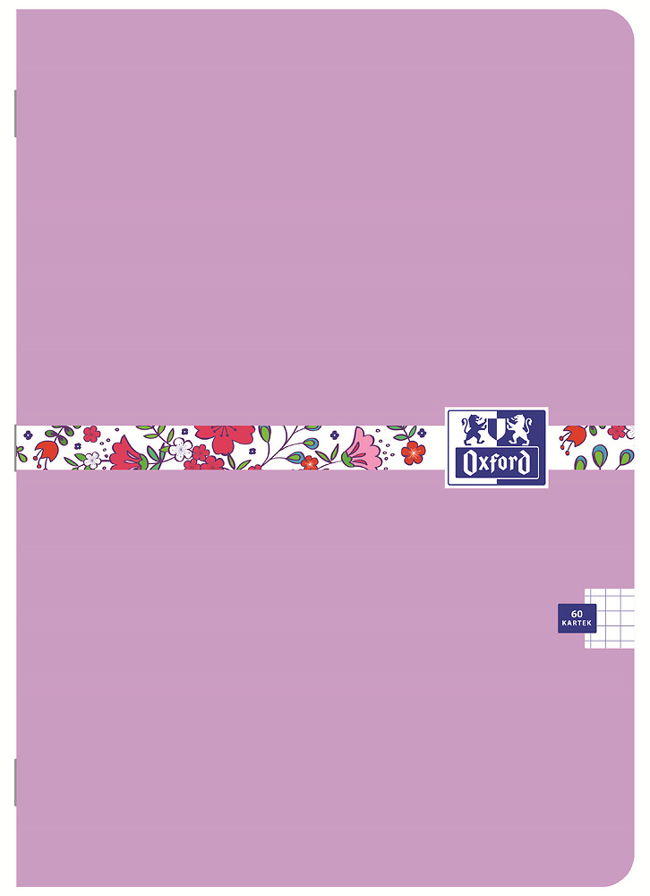 Sveska B5 Oxford TP 96 lista Floral, 90g, optički papir, margine karo Sveska B5 Oxford TP 96 lista Floral, 90g, optički papir, margine karo