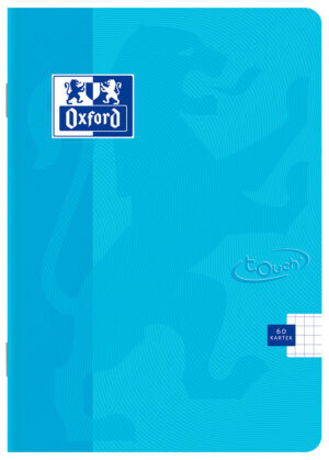 Sveska A5 Oxford TP 60 lista Touch Pastel, 90g, optički papir, margine  plava karo