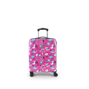 Kofer mali (kabinski) 40x55x20 cm  ABS+PC  37,4l-2,8 kg Sticker roze
