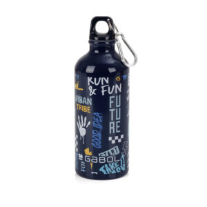 Aluminijumska boca za vodu 7×21 cm  600ml-0,12 kg Skull tamno plava