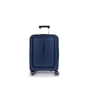 Kofer mali (kabinski) sa odeljkom za laptop PROŠIRIVI 40x55x22/25cm Brooklyn 41,7/47,4 l-3,1 kg metalik plava