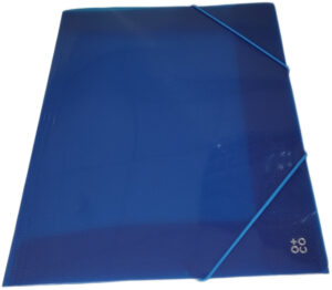 Fascikla PVC sa gumicom A4, 320x246x10mm, providna plava